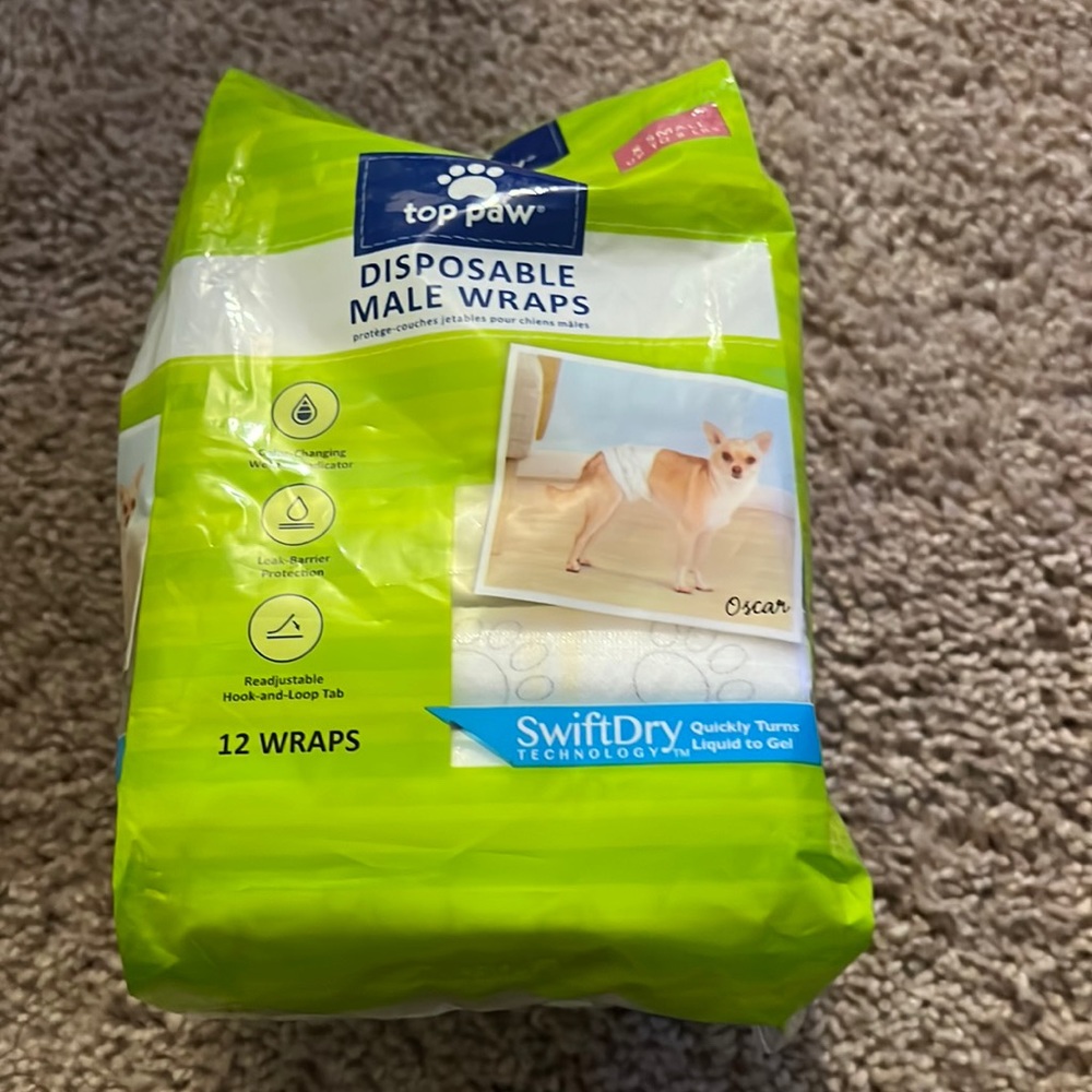 Top paw Disposable Male wraps X-small